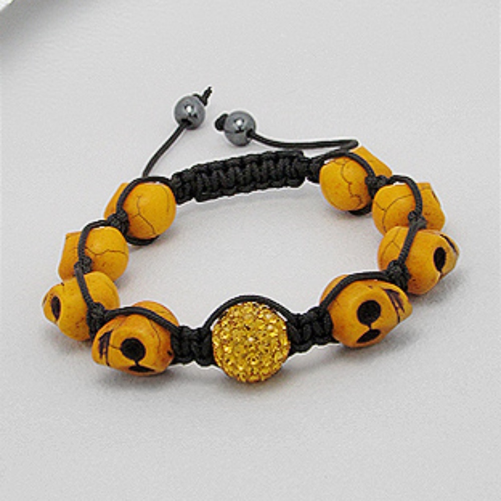 Skull Crystal Ball Bracelet Color choice - Picture 2 of 3